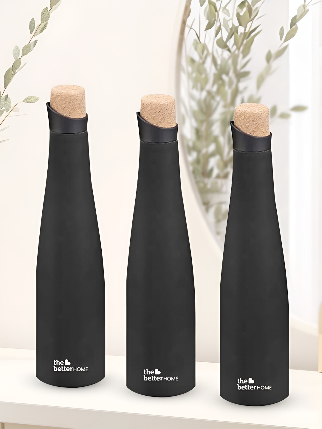 

The Better Home Black 3 Pieces Stainless Steel Water Bottle