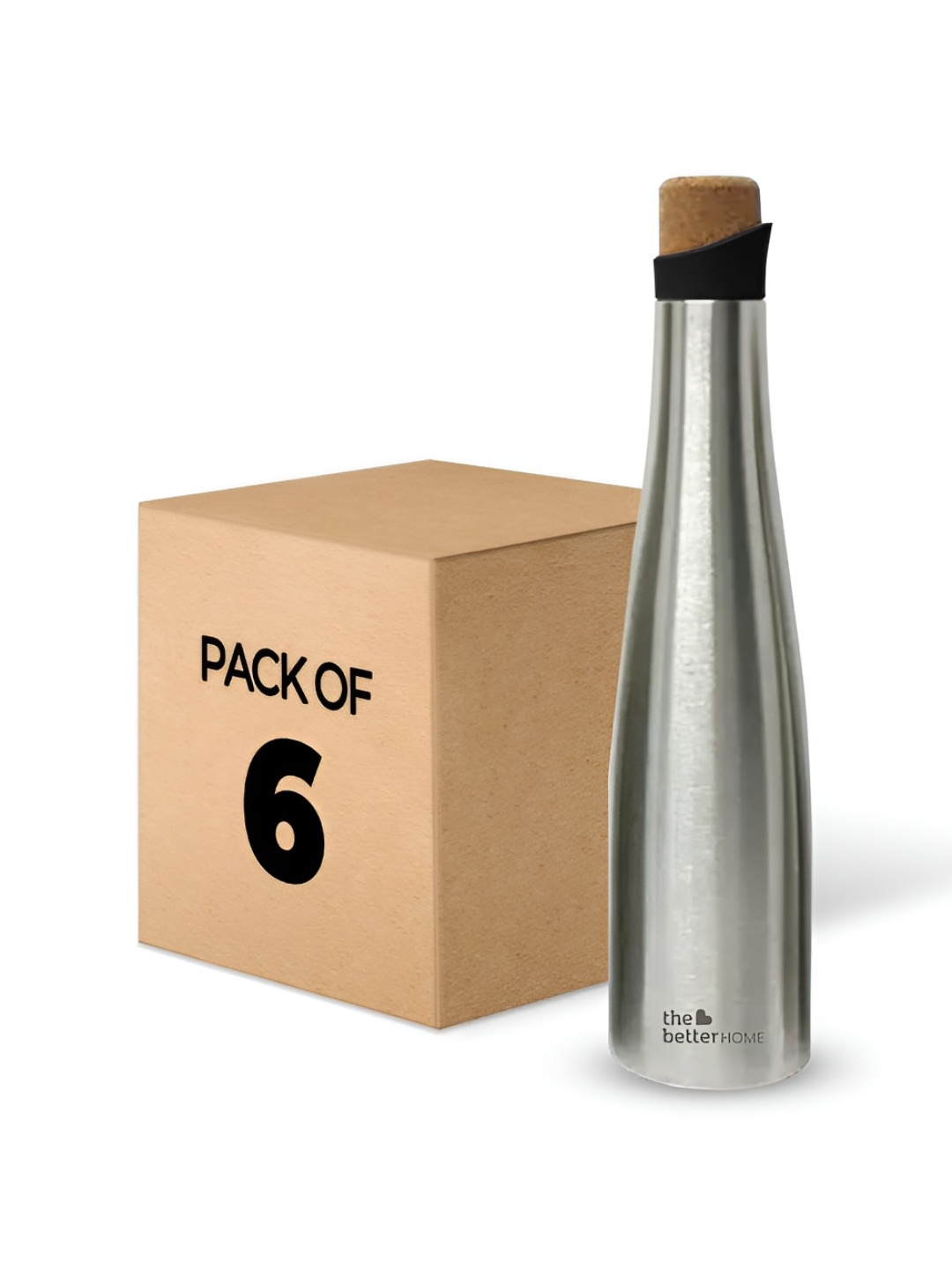 

The Better Home Silver-Toned 6 Pieces Stainless Steel Water Bottle