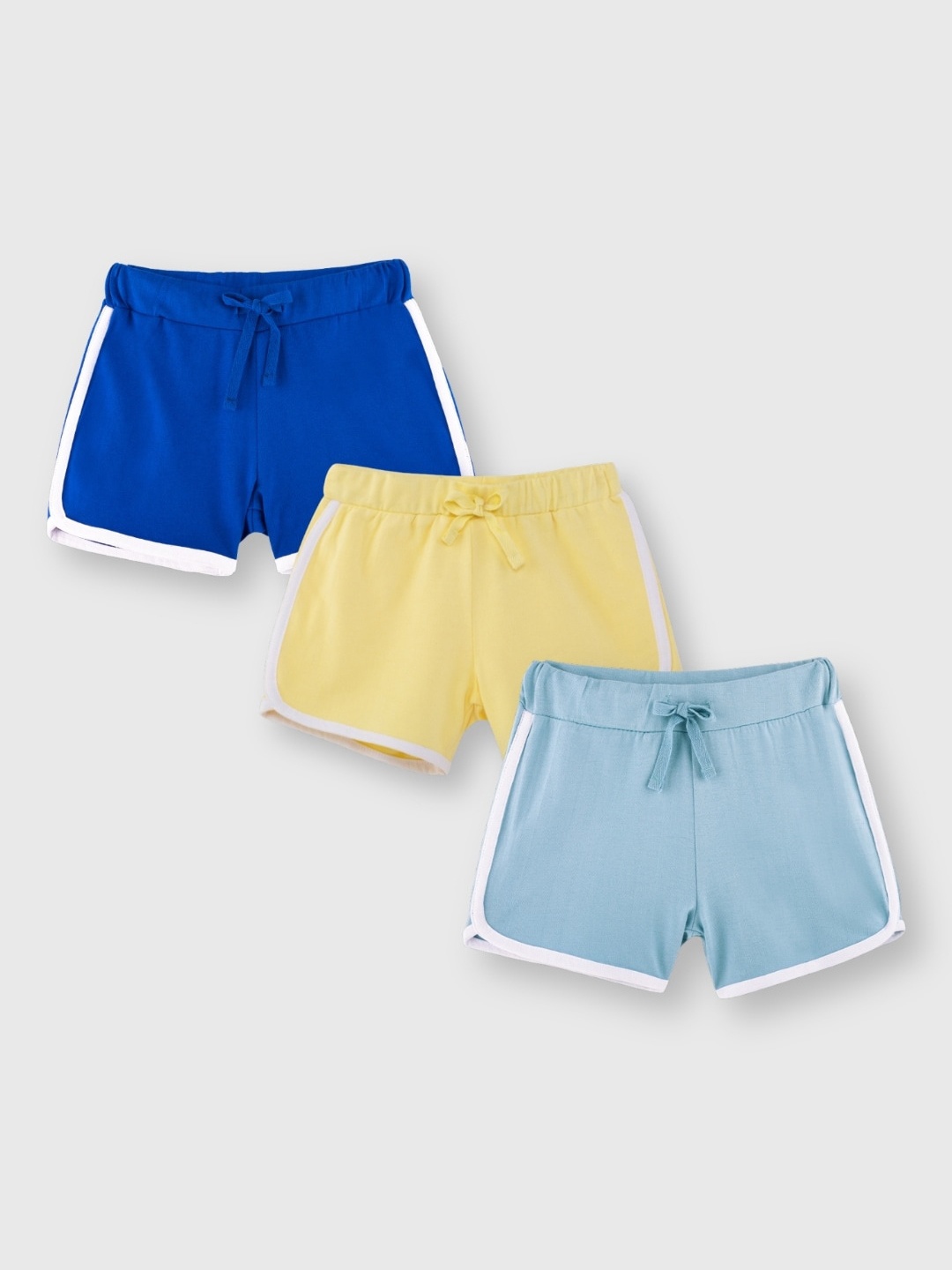 

Nap Chief Girls Pack Of 3 Pure Cotton Shorts, Blue