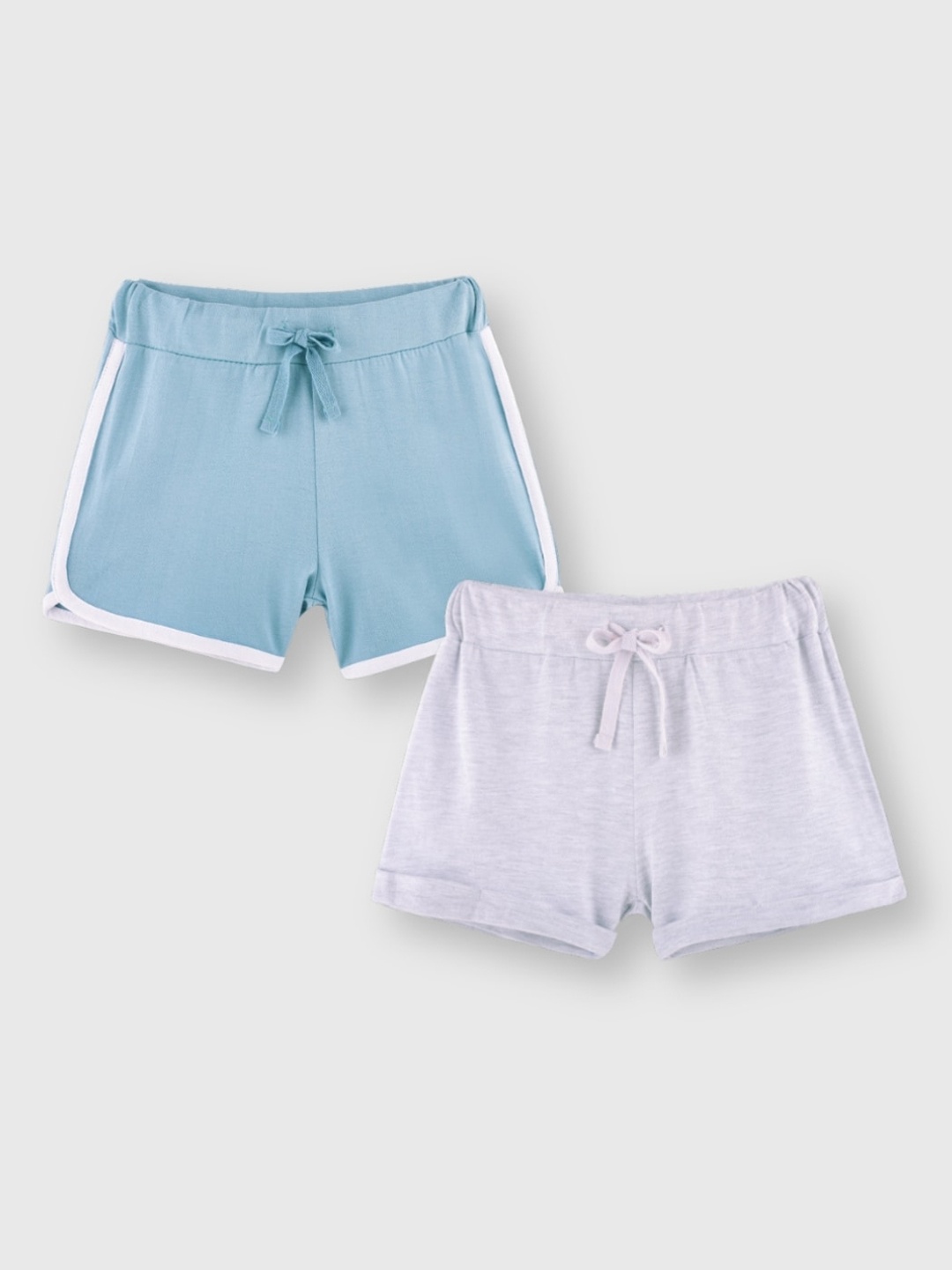 

Nap Chief Girls Pack Of 2 Pure Cotton Shorts, Blue