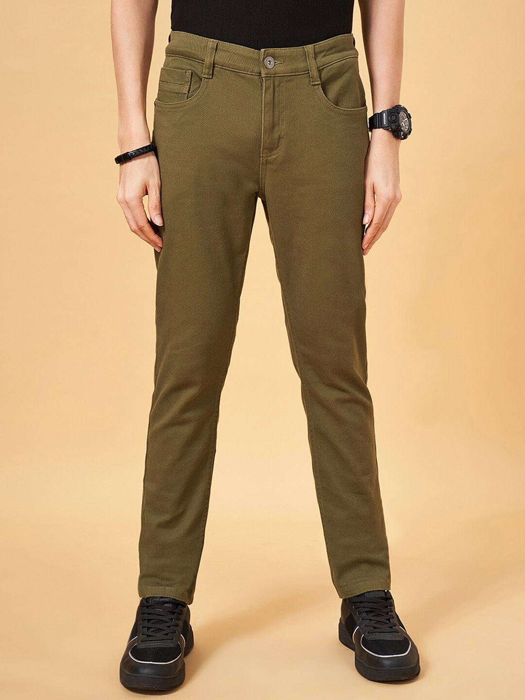 

SF JEANS by Pantaloons Men Skinny Fit Stretchable Jeans, Green