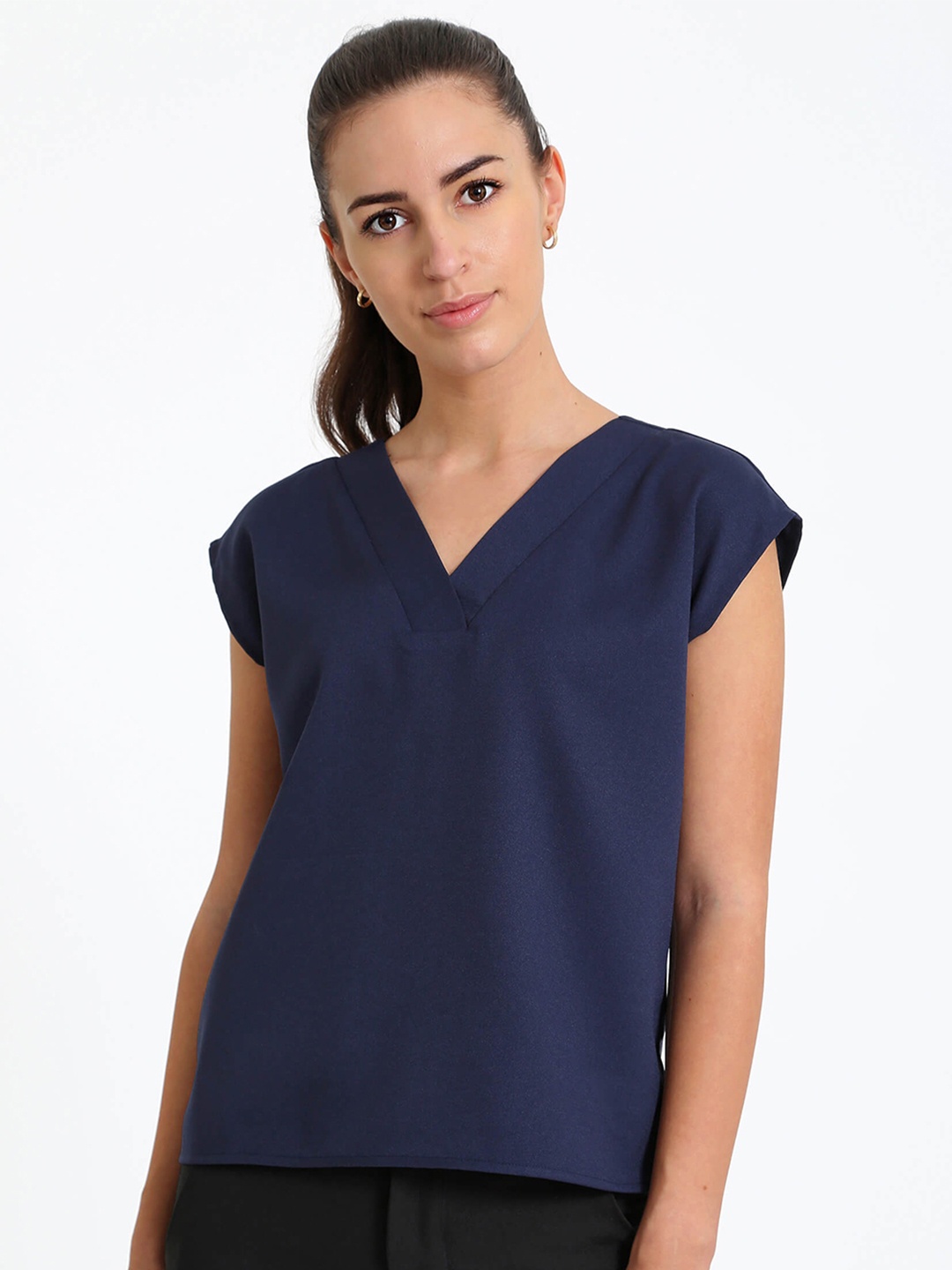 

SALT ATTIRE Extended Sleeves Top, Navy blue