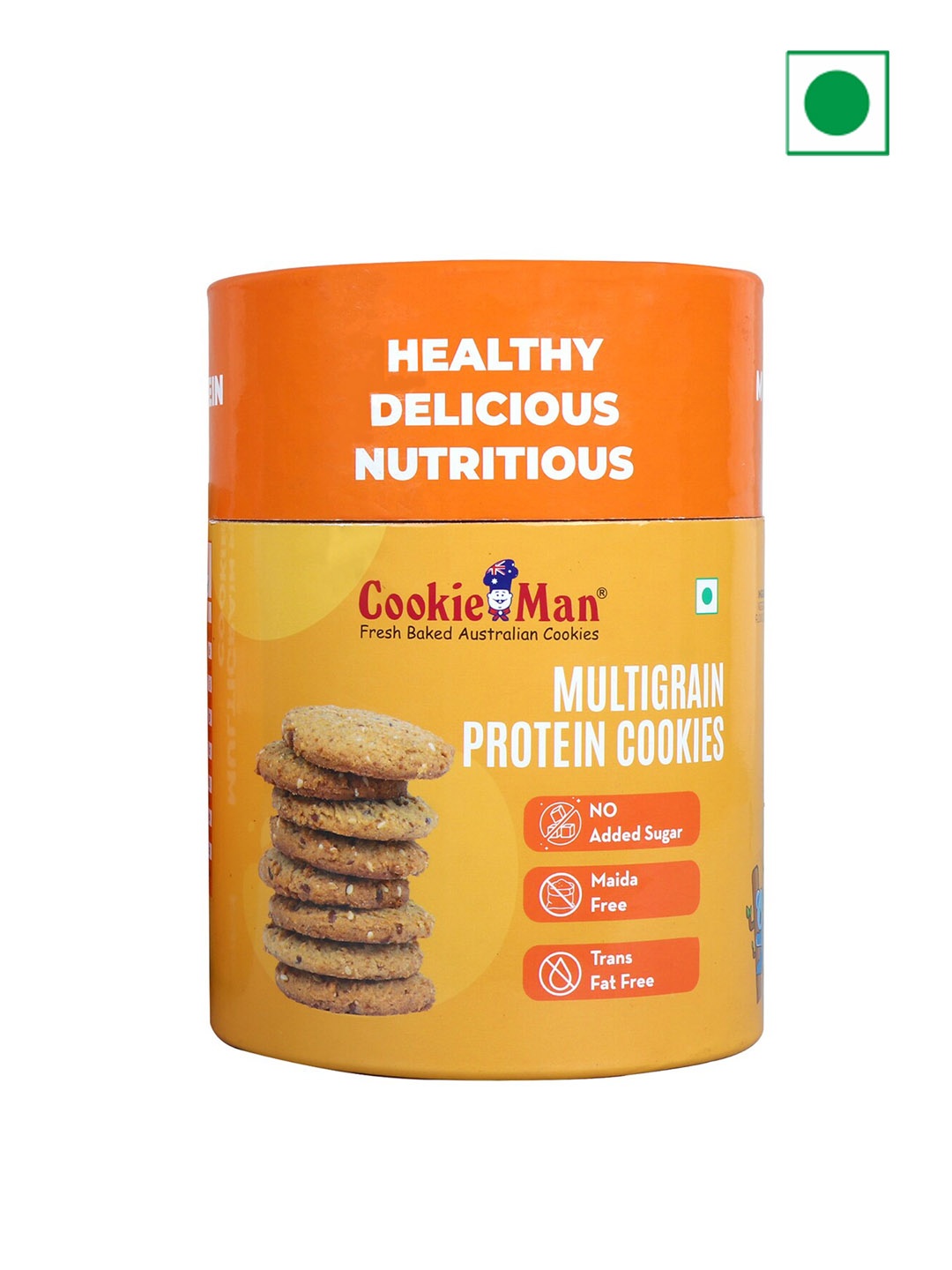 

Cookieman Sugar Free Mulitigrain Cookies - 200 G, Orange