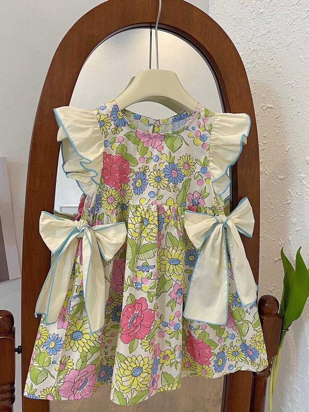 

TrendyKid Girls Floral Print Fit & Flare Dress, White