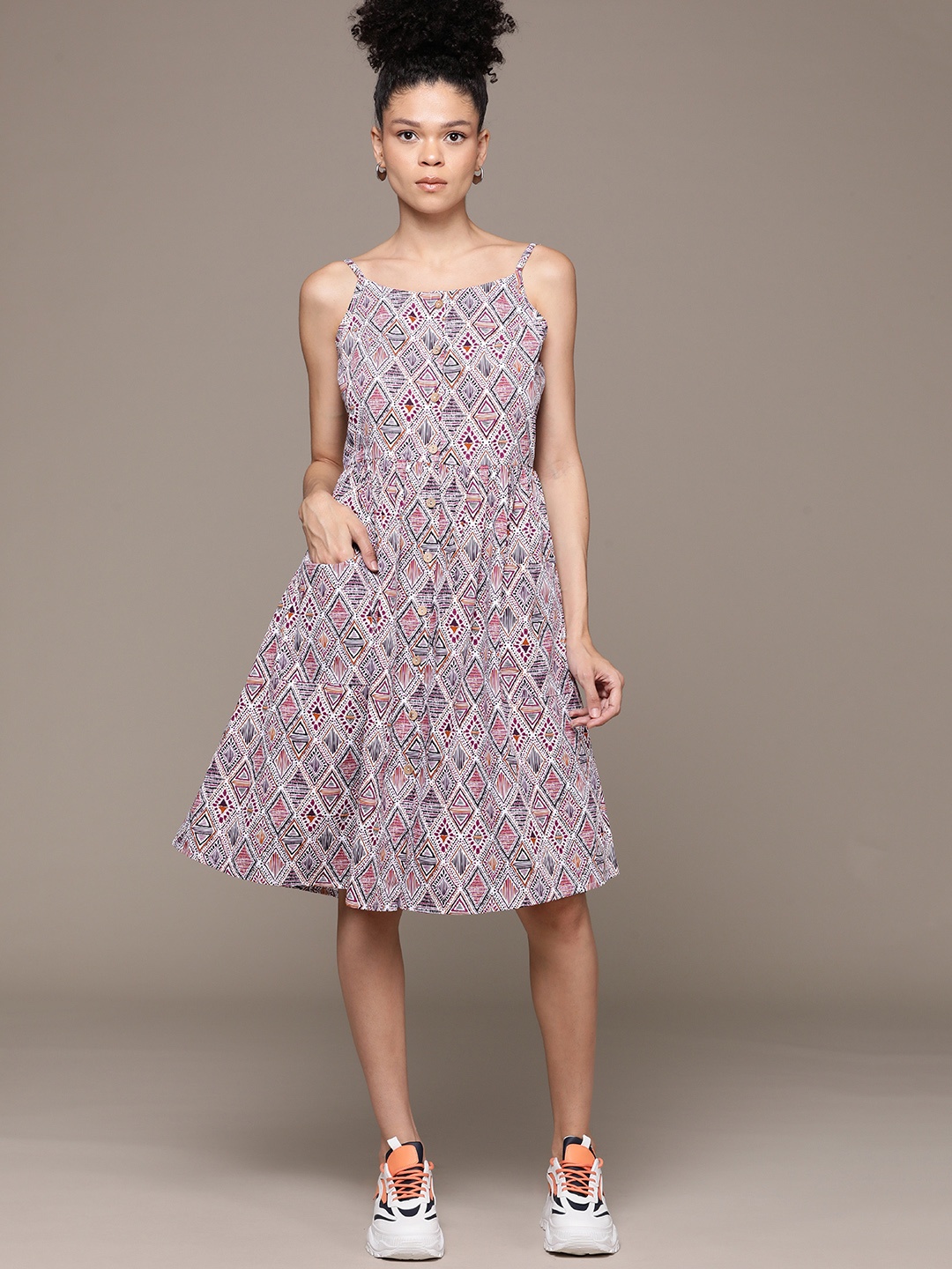 

Roadster Tribal Print A-Line Dress, Multi