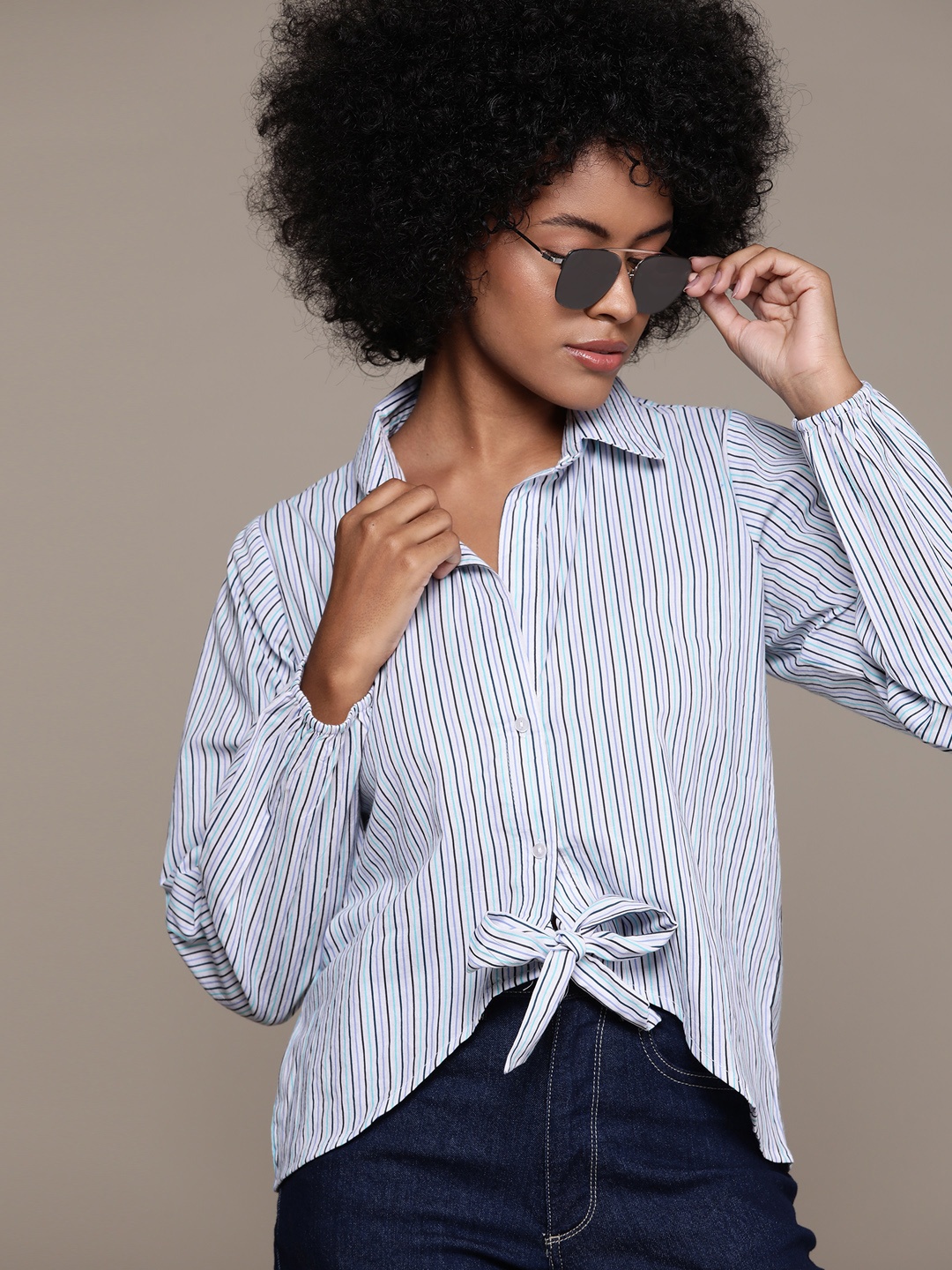 

Roadster Women Striped Casual Shirt, Multi