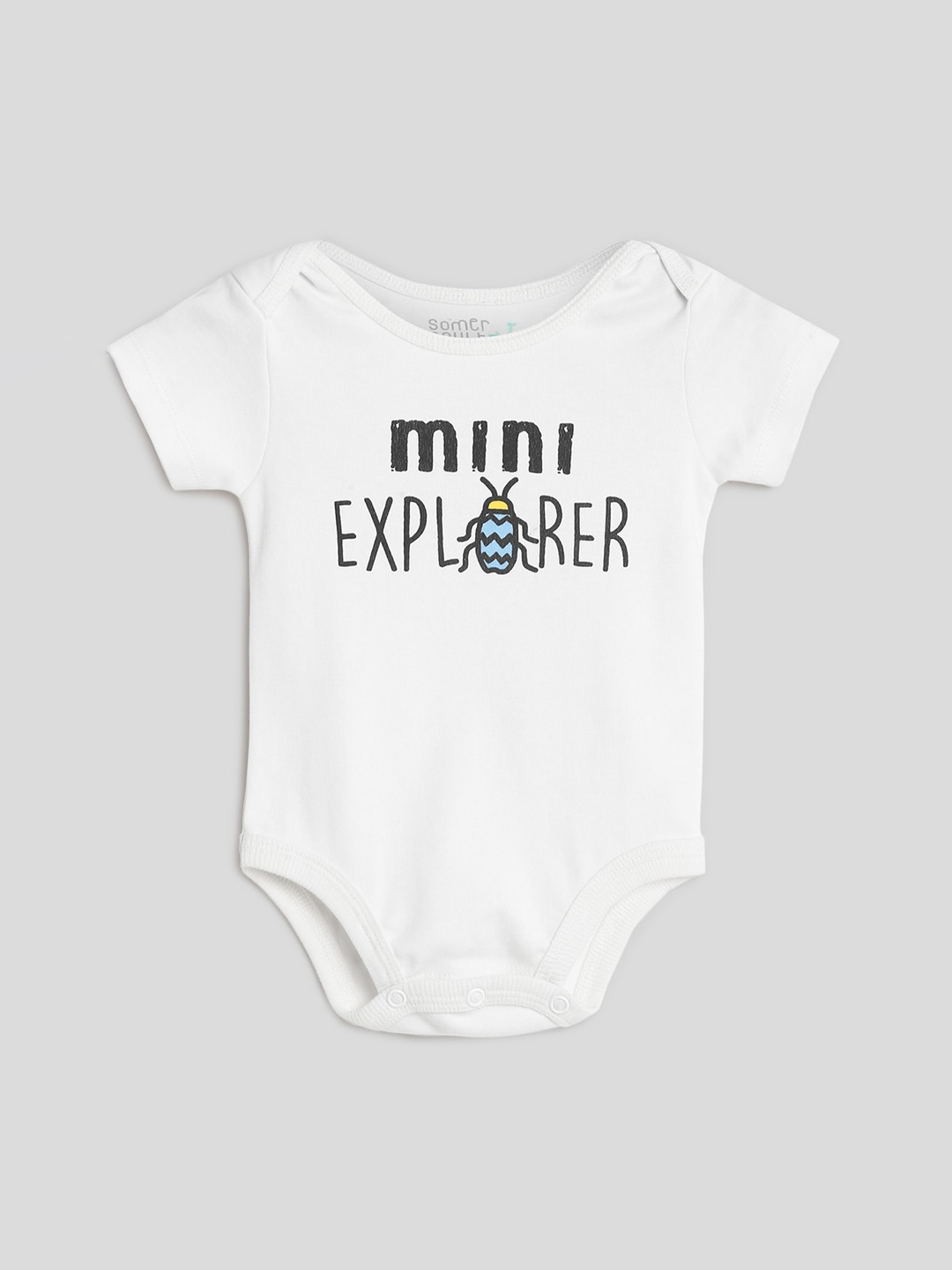 

Somersault Infants Mini Explorer Printed Pure Cotton Bodysuit, White