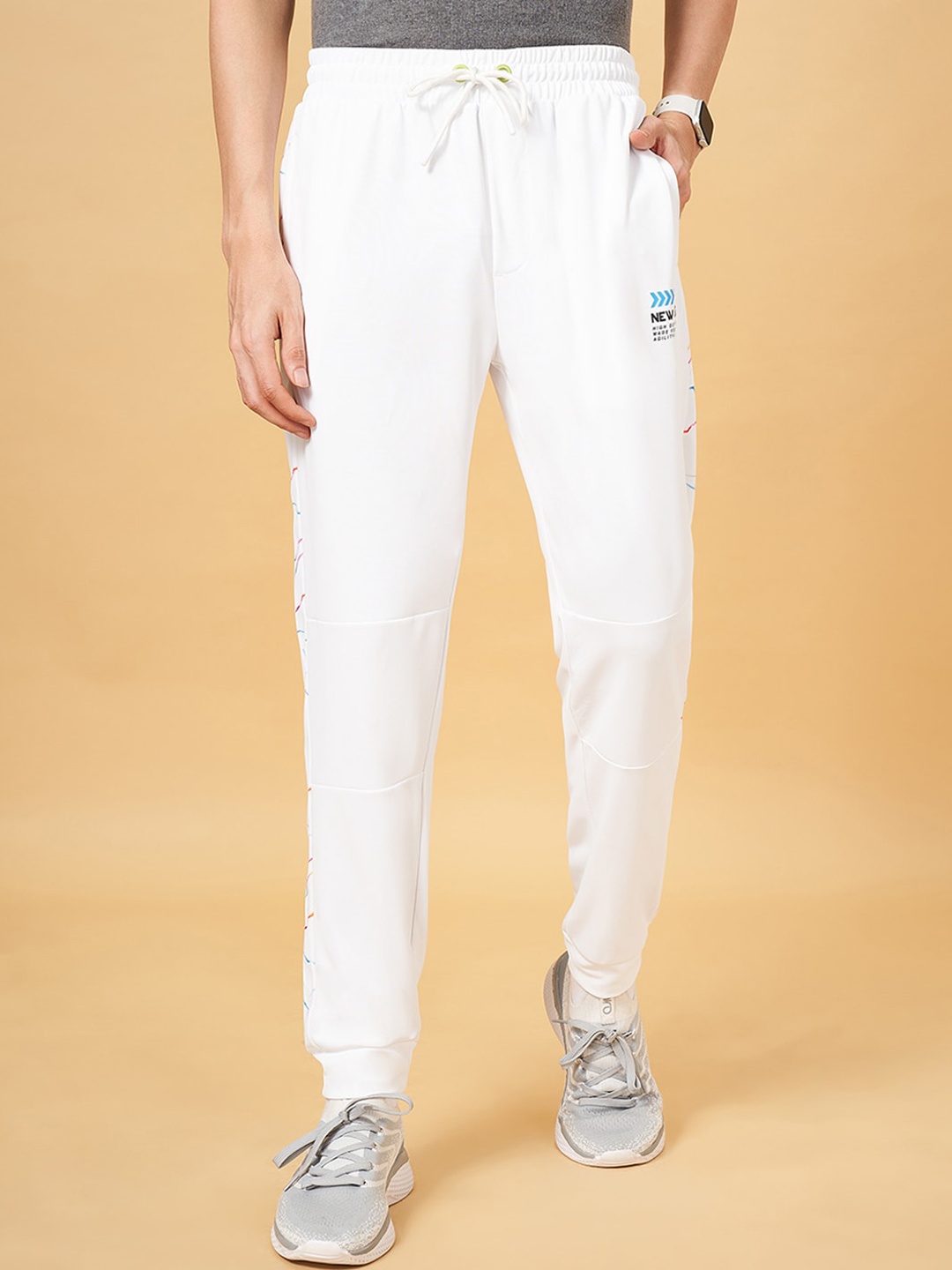 

Ajile by Pantaloons Men Mid-Rise Joggers, White