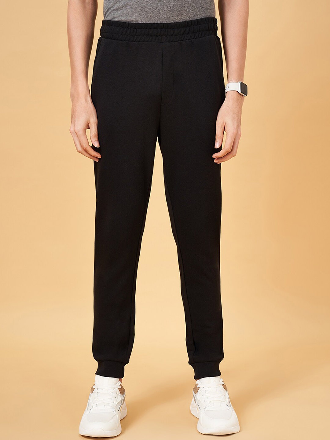 

Ajile by Pantaloons Men Mid-Rise Joggers, Black