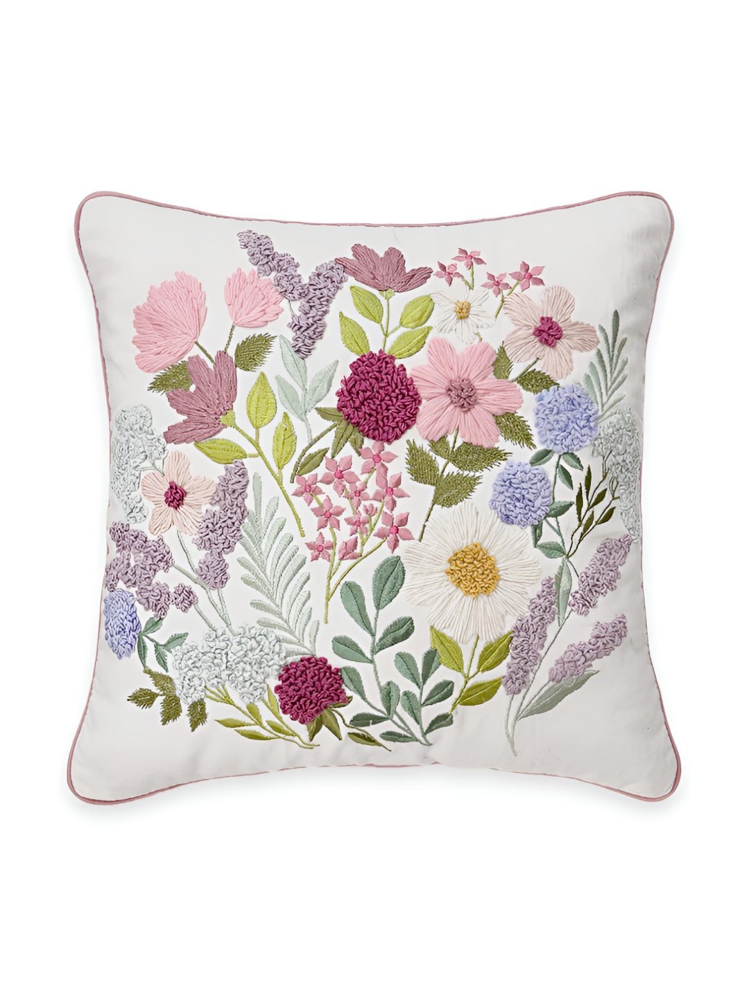 

haus & kinder Purple & White Floral Square Cushion Covers