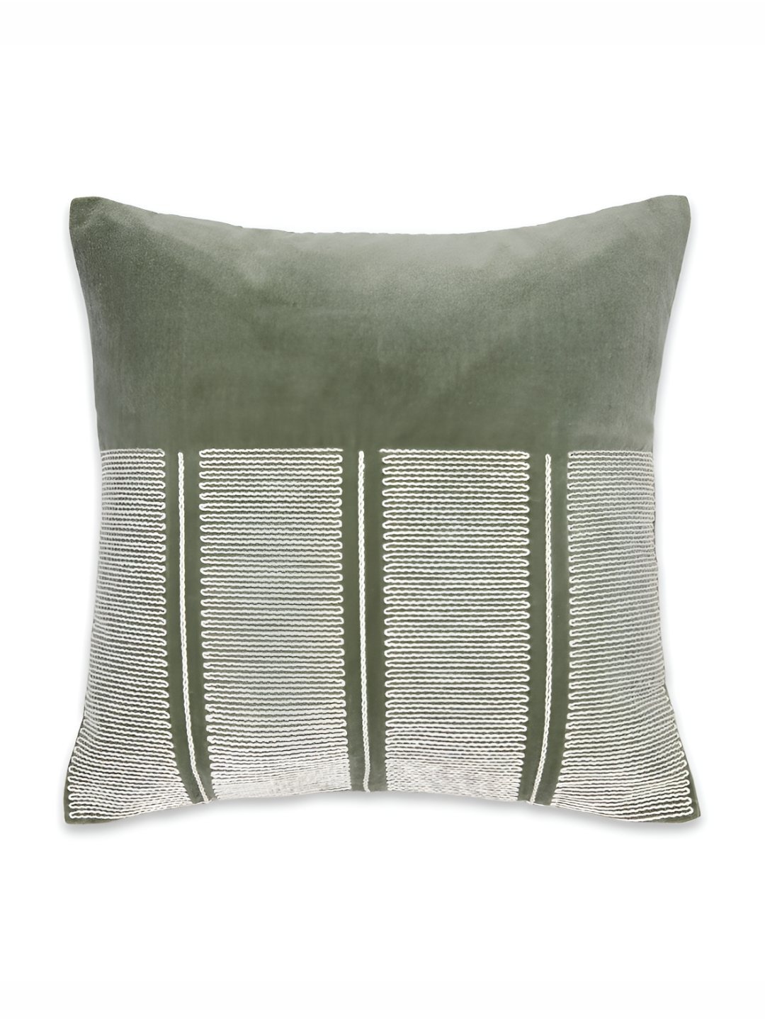 

haus & kinder Green & White Striped Square Cushion Covers