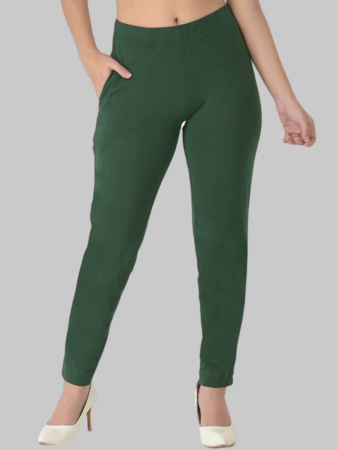 

Dollar Missy Women Relaxed Mid-Rise Trousers, Green