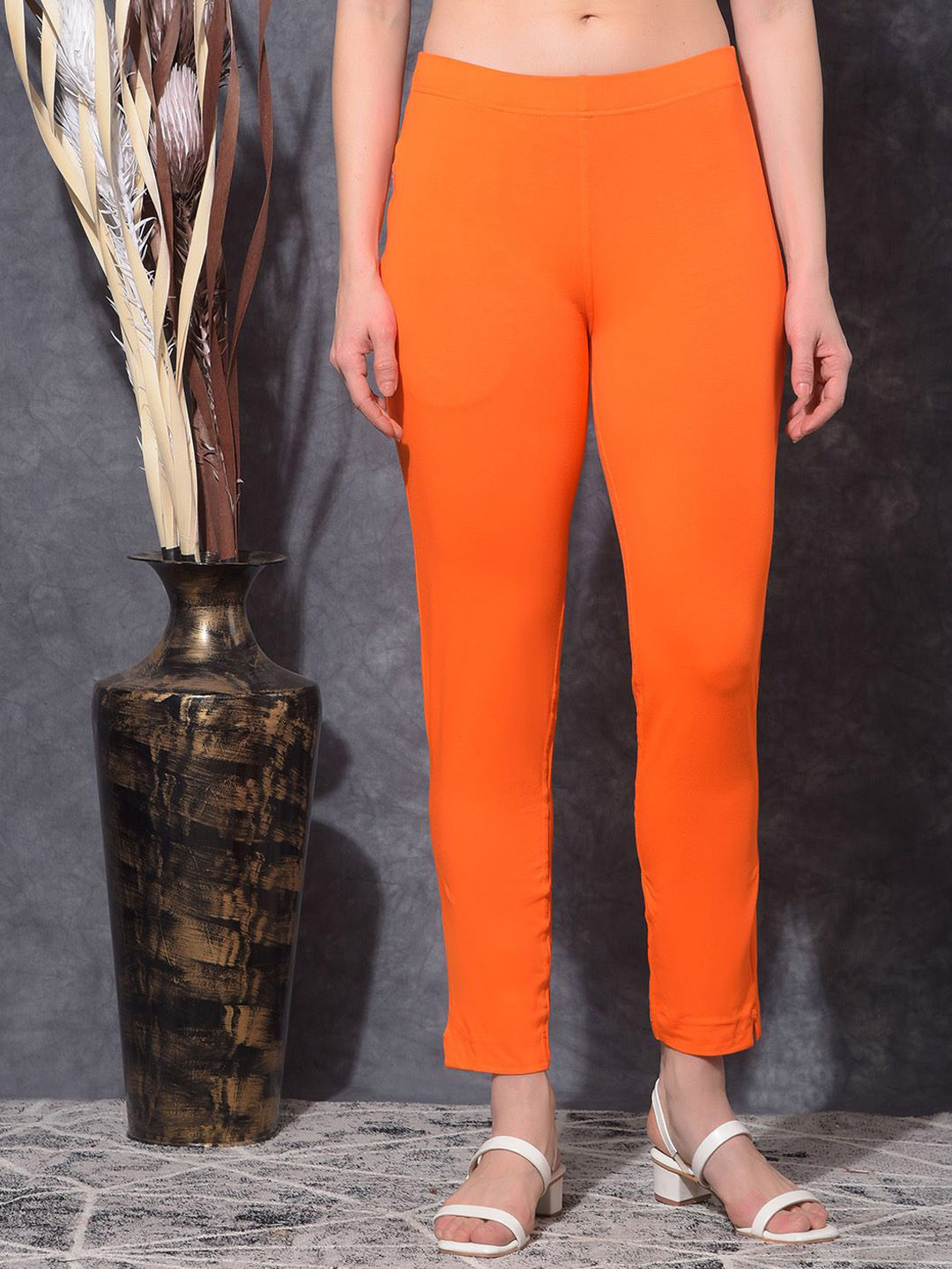 

Dollar Missy Women Relaxed Mid-Rise Trousers, Peach