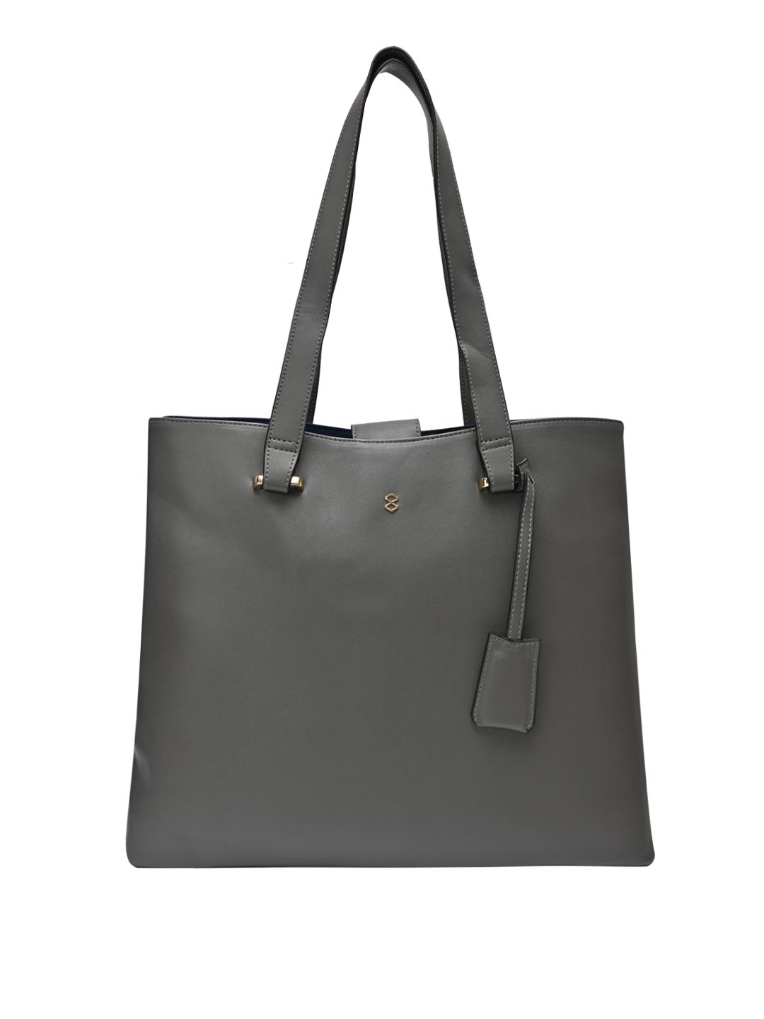 

HORRA PU Structured Tote Bag, Grey