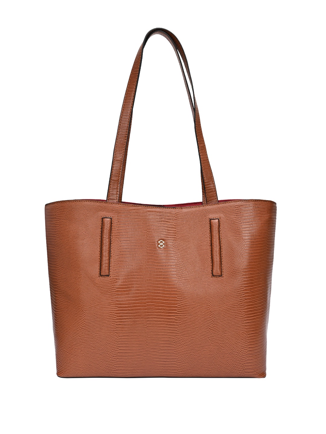 

HORRA Textured Structured Tote Bag, Brown