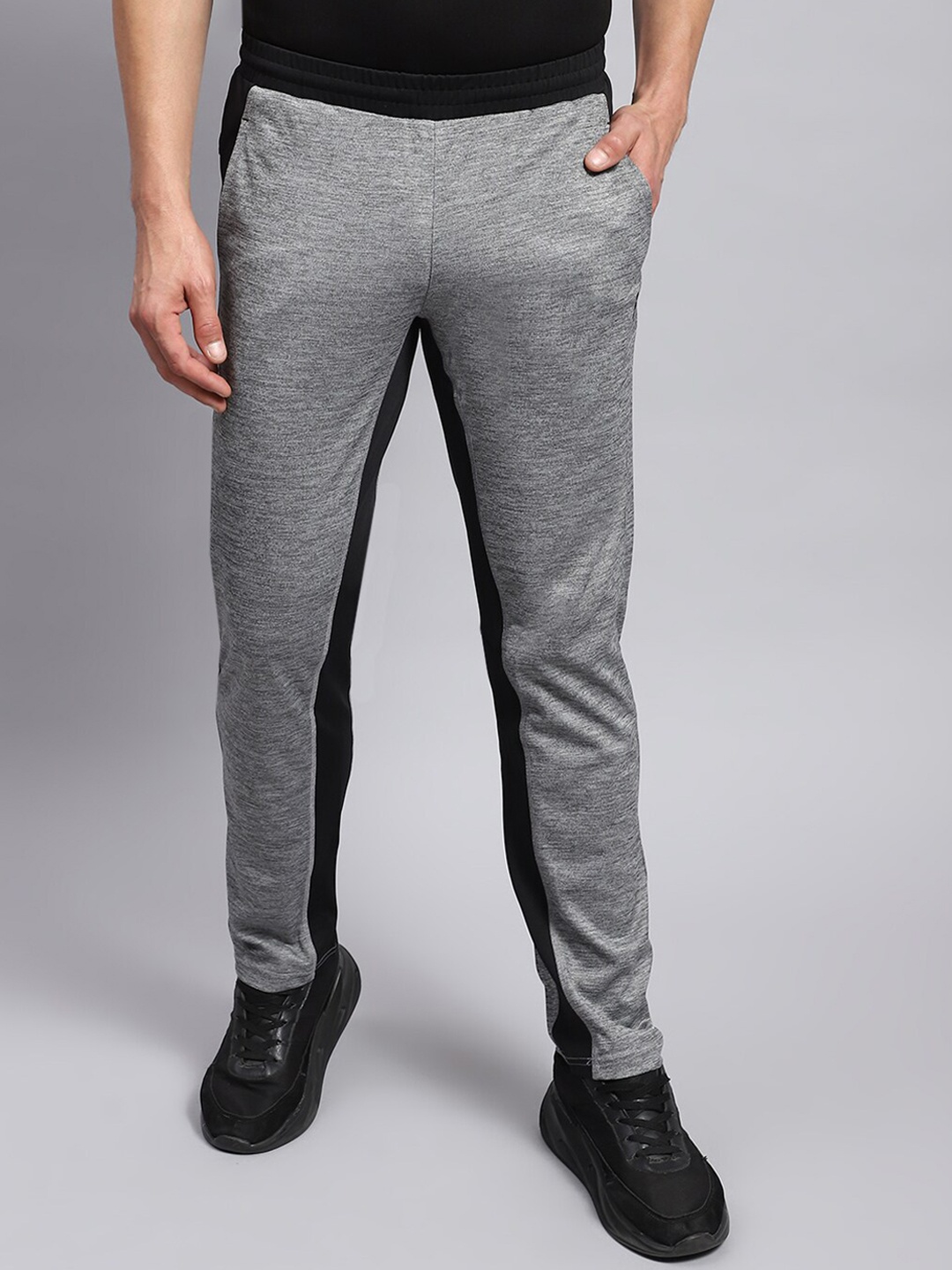 

rock.it Men Mid-Rise Track Pants, Grey