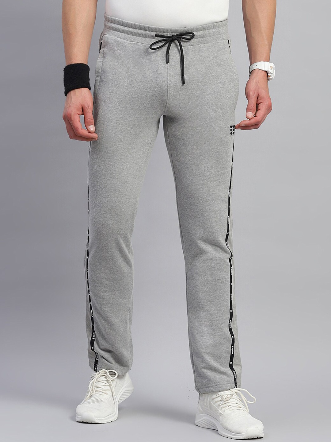 

rock.it Men Cotton Slim-Fit Track Pant, Grey