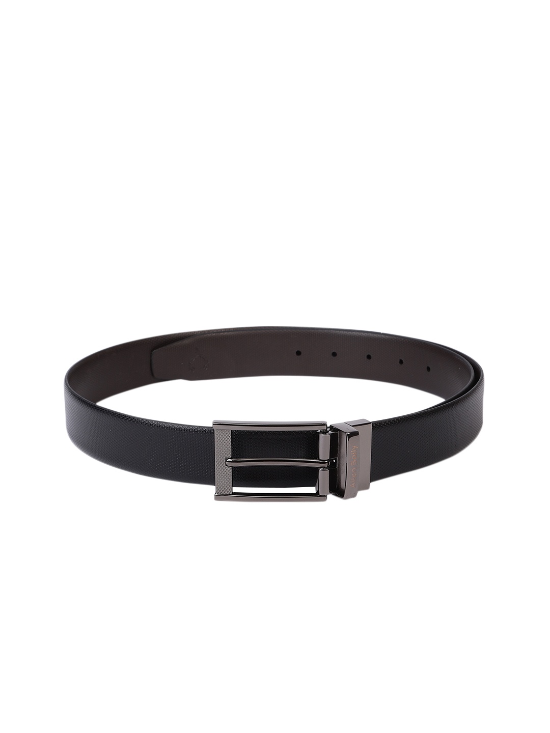 

Allen Solly Men Textured Leather Reversible Formal Belt, Black