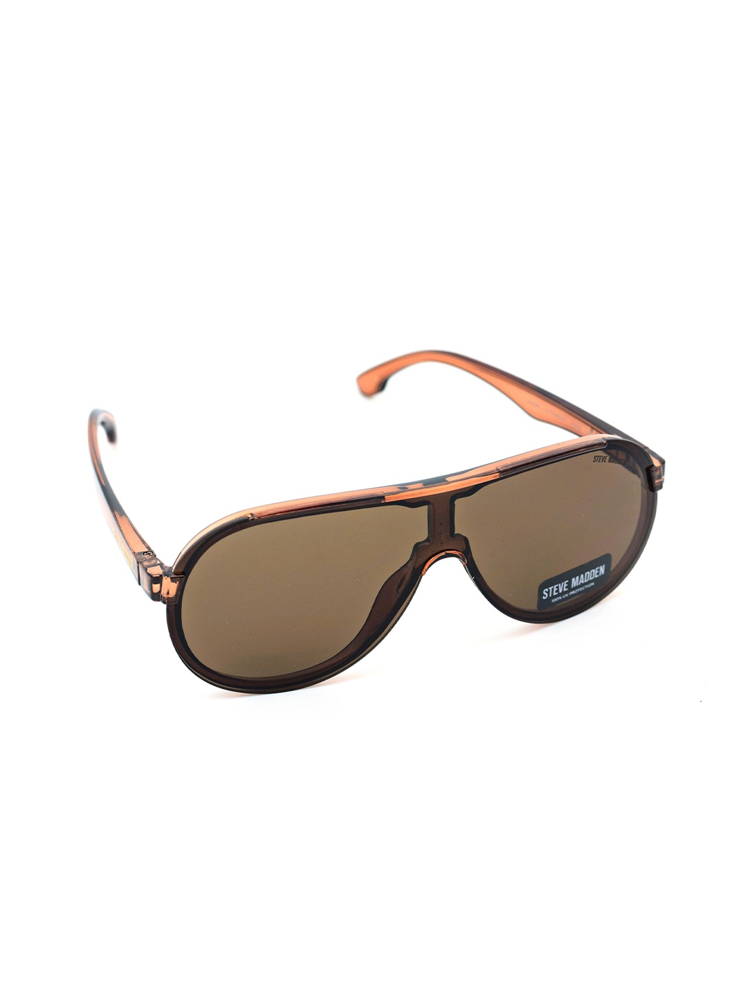 

Steve Madden Outlook Men Browline Sunglasses with UV Protected Lens 16426946235, Brown
