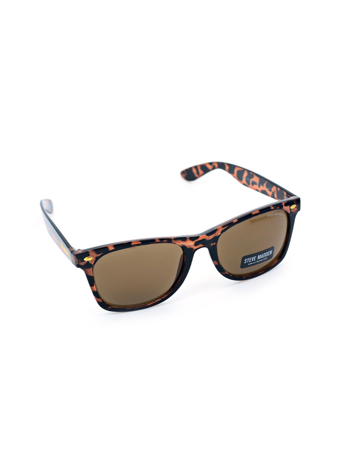 

Steve Madden Outlook Men Square Sunglasses with UV Protected Lens 16426945702, Brown