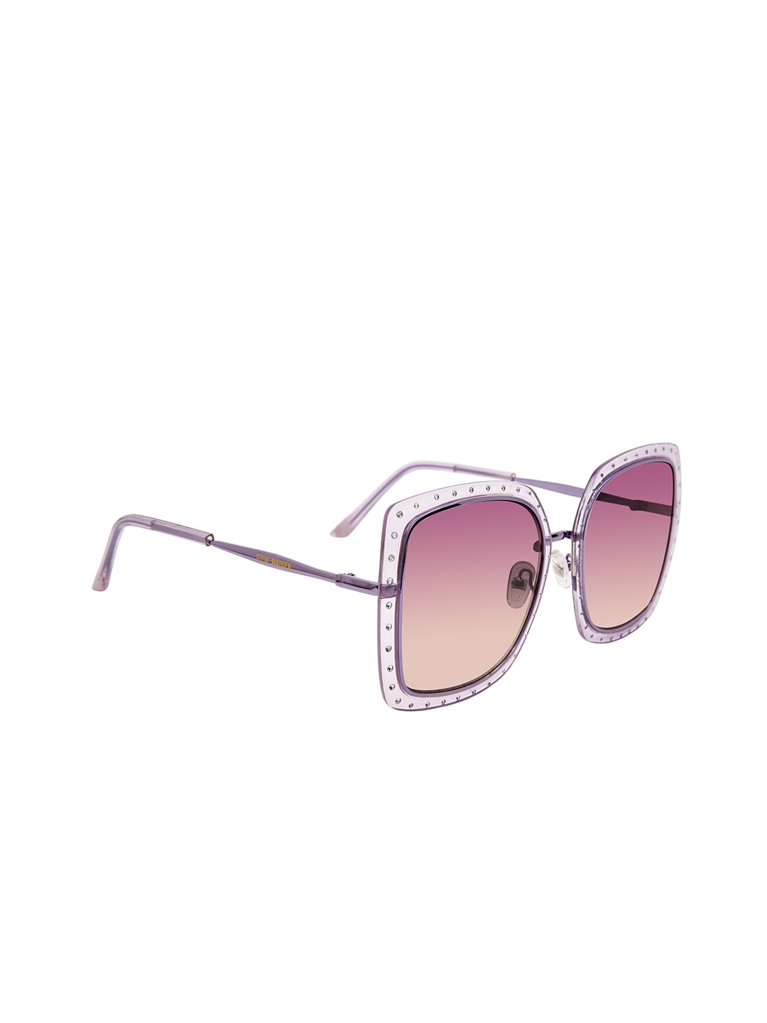 

Steve Madden Outlook Women Square Sunglasses with UV Protected Lens 16426948871, Pink