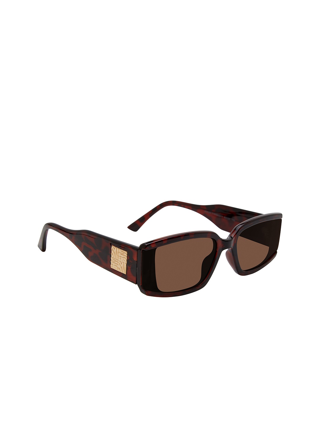

Steve Madden Outlook Unisex Rectangle Sunglasses with UV Protected Lens 16426949427, Brown