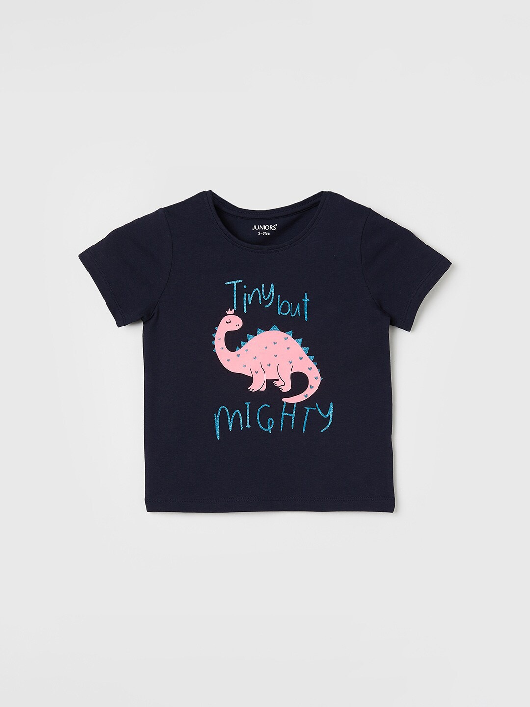 

Juniors by Lifestyle Girls Typography Printed Round Neck Cotton T-shirt, Blue