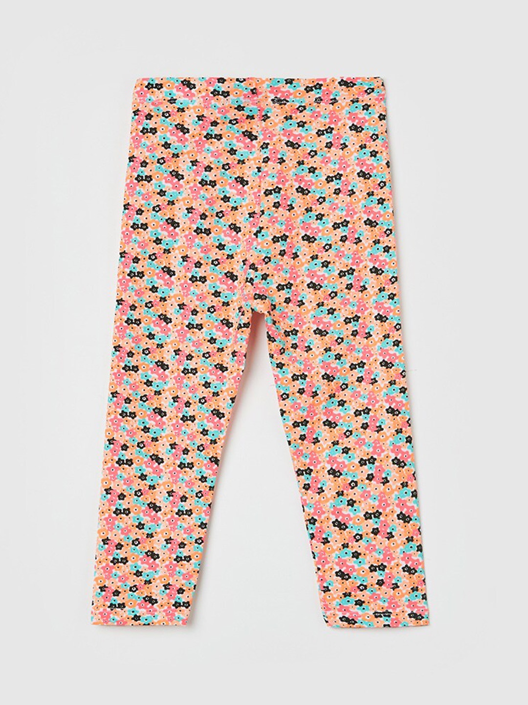 

Juniors by Lifestyle Infant Girls Printed Cotton Ankle-Length Leggings, Orange