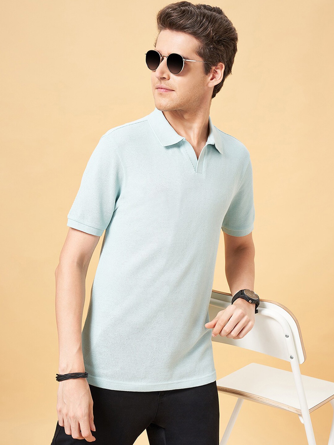 

BYFORD by Pantaloons Polo Collar Slim Fit T-shirt, Green