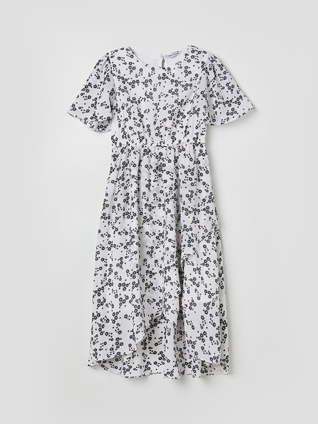 

Fame Forever by Lifestyle Girls Floral Printed Flared Sleeve Fit & Flare Dress, White