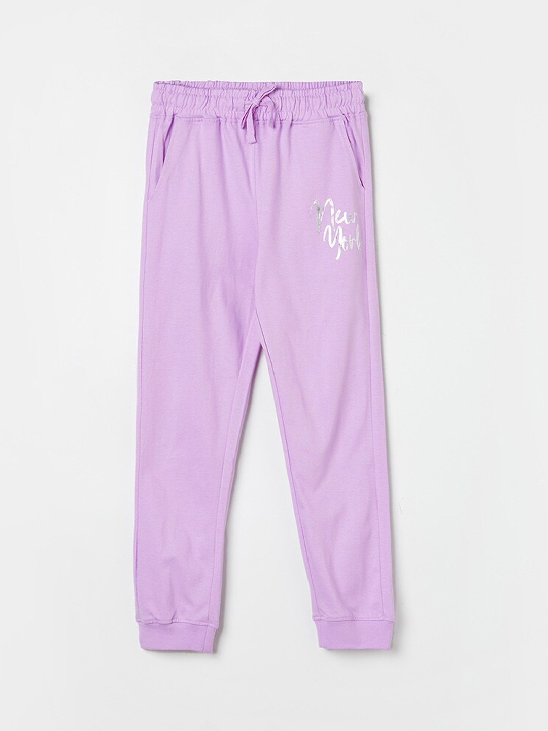 

Fame Forever by Lifestyle Girls Cotton Mid Rise Joggers, Purple