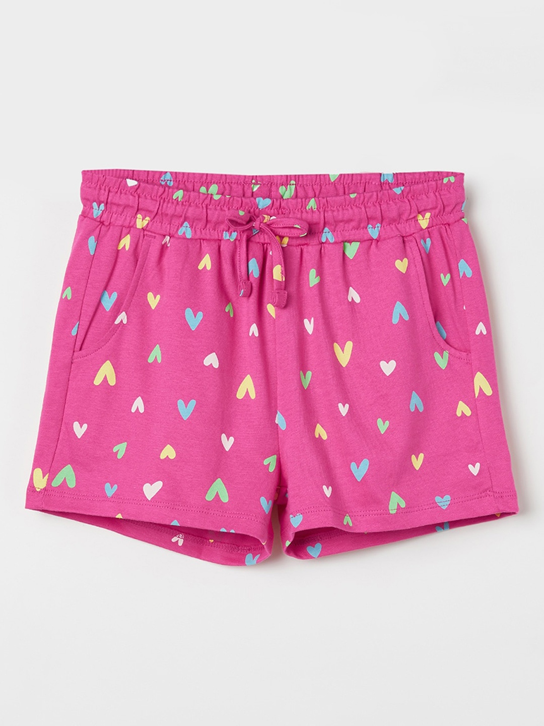 Fame Forever by Lifestyle Girls Conversational Printed Shorts, Pink