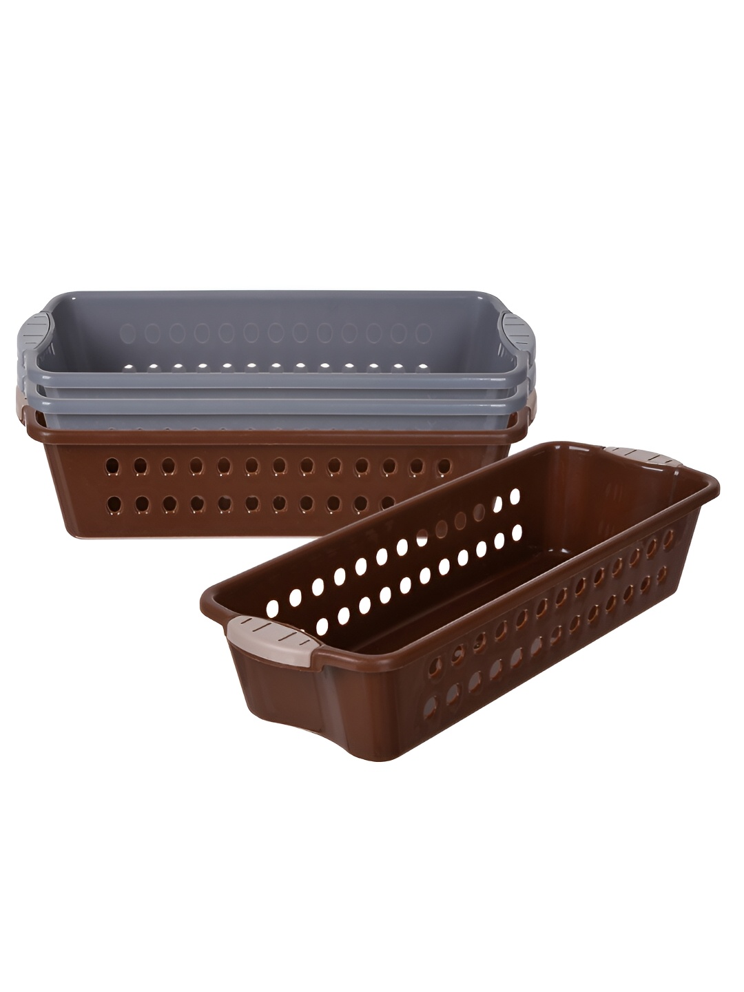 

Kuber Industries Grey 4 Pieces Multi-Utility Organisers