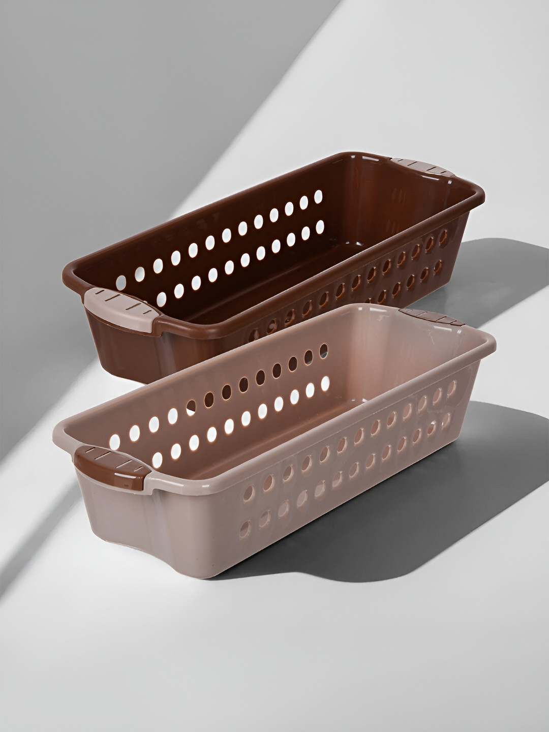 

Kuber Industries Peach-Coloured 2 Pieces Multi-Utility Organisers
