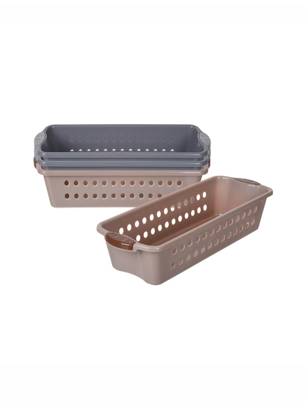 

Kuber Industries Grey 4 Pieces Multi-Utility Organisers