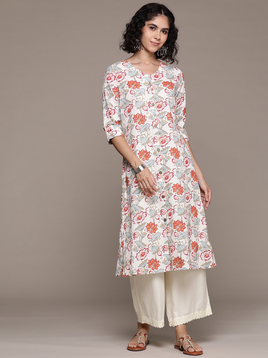 

Readiprint Floral Printed Pure Cotton Kurta, Multi