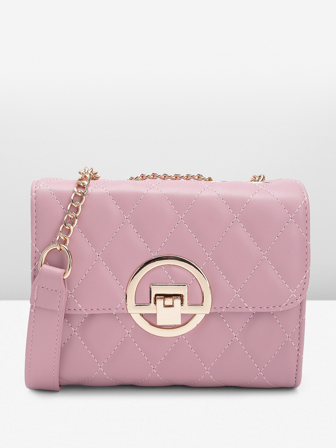 

Fastrack Quilted Structured Sling Bag, Pink
