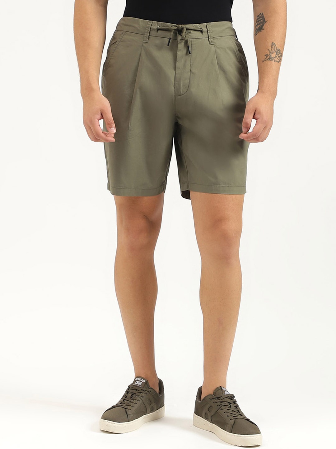 

United Colors of Benetton Men Relaxed Fit Sports Shorts, Grey