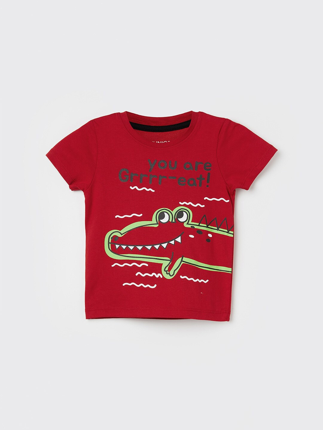 

Juniors by Lifestyle Boys Graphic Printed Round Neck Cotton T-shirt, Red