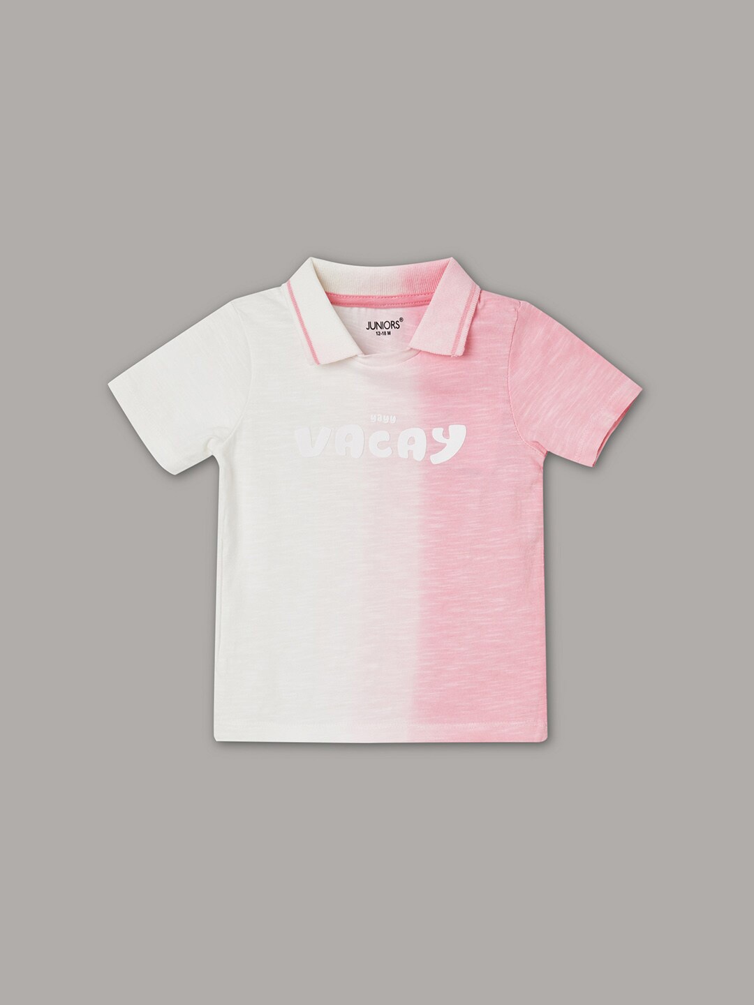 

Juniors by Lifestyle Boys Colourblocked Polo Collar Cotton T-shirt, Pink