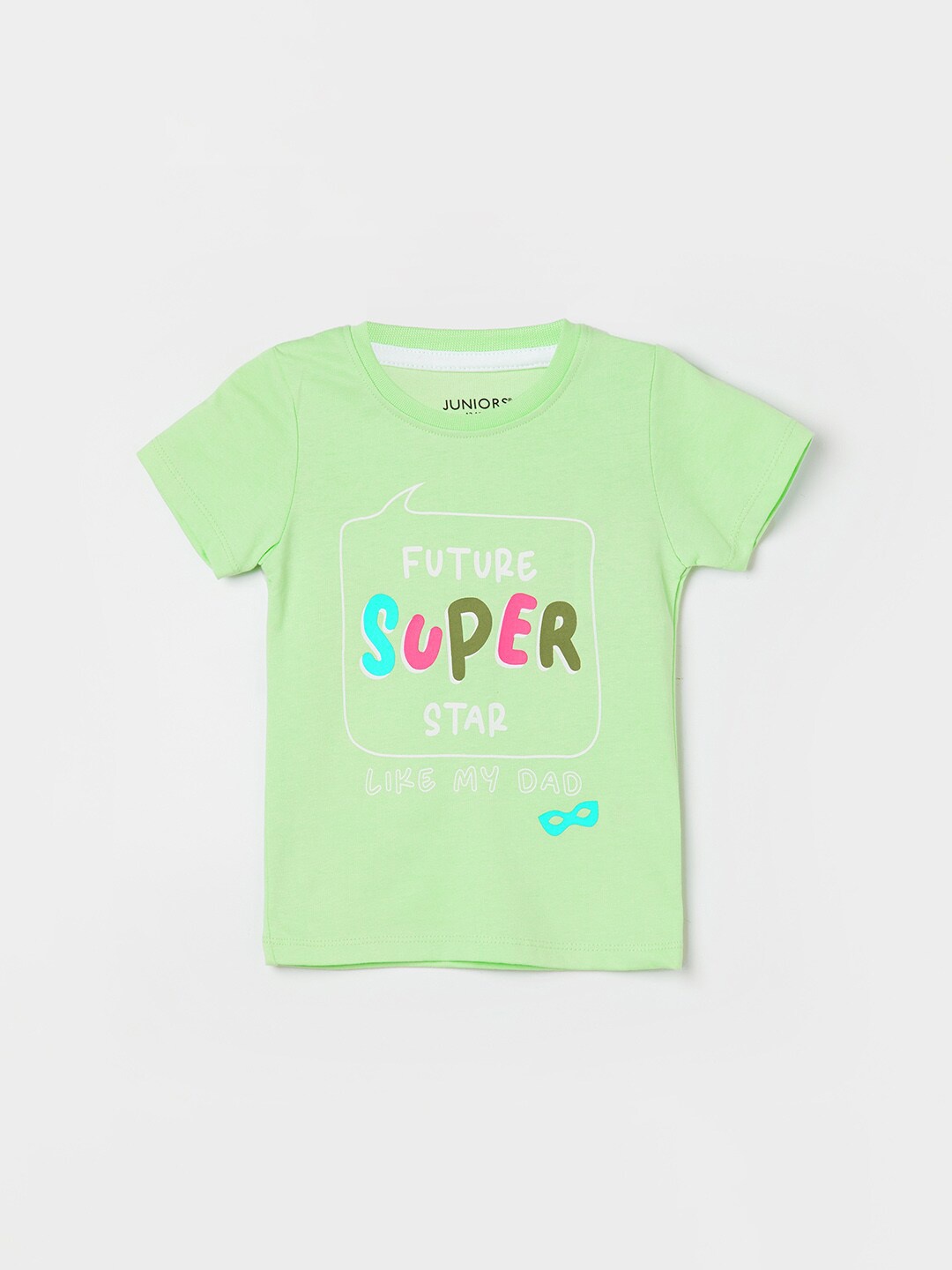 

Juniors by Lifestyle Boys Typography Printed Round Neck Cotton T-shirt, Green