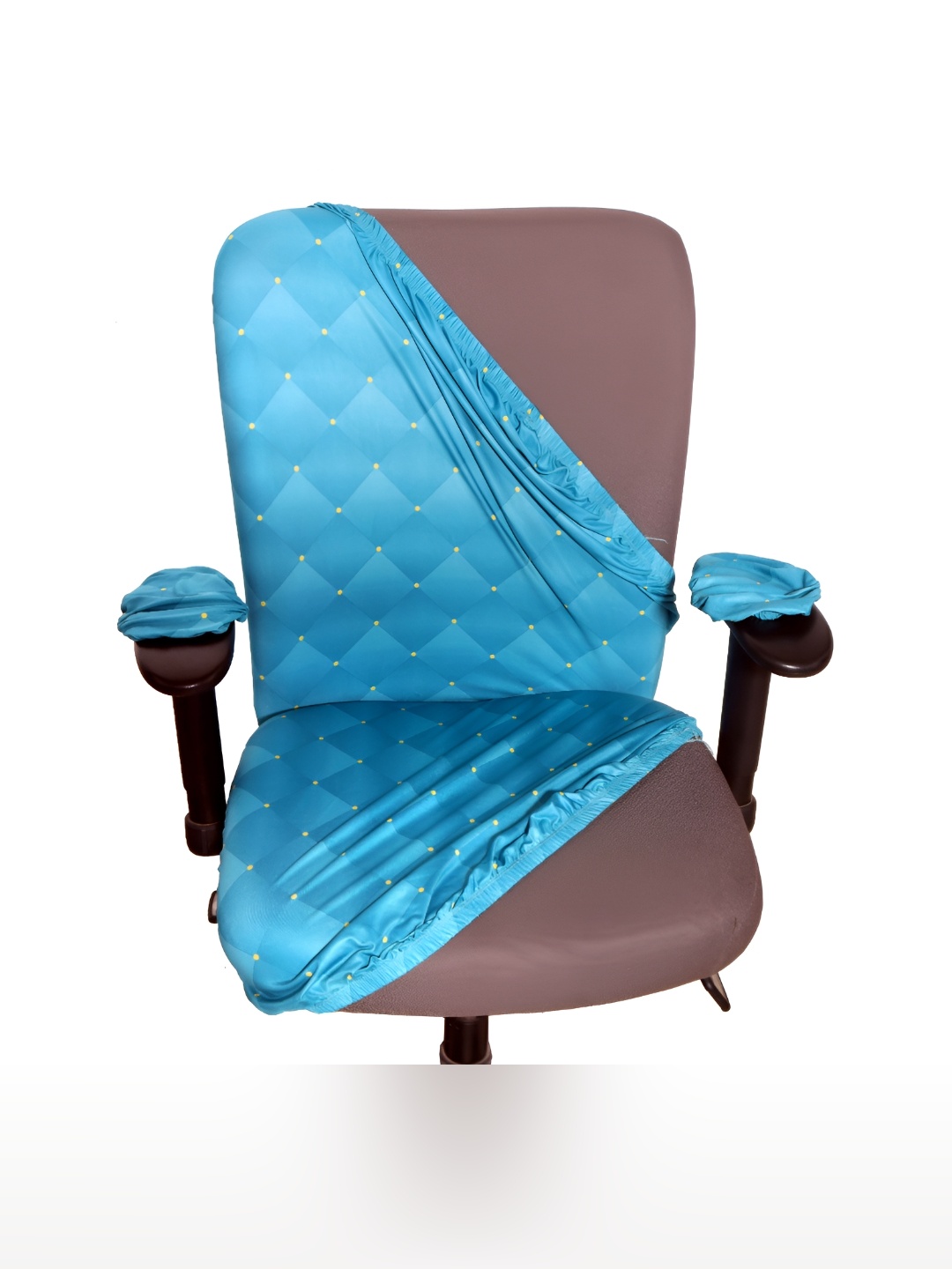 

Eleganta Blue 6 Pieces Printed Stretchable Office Chair Covers