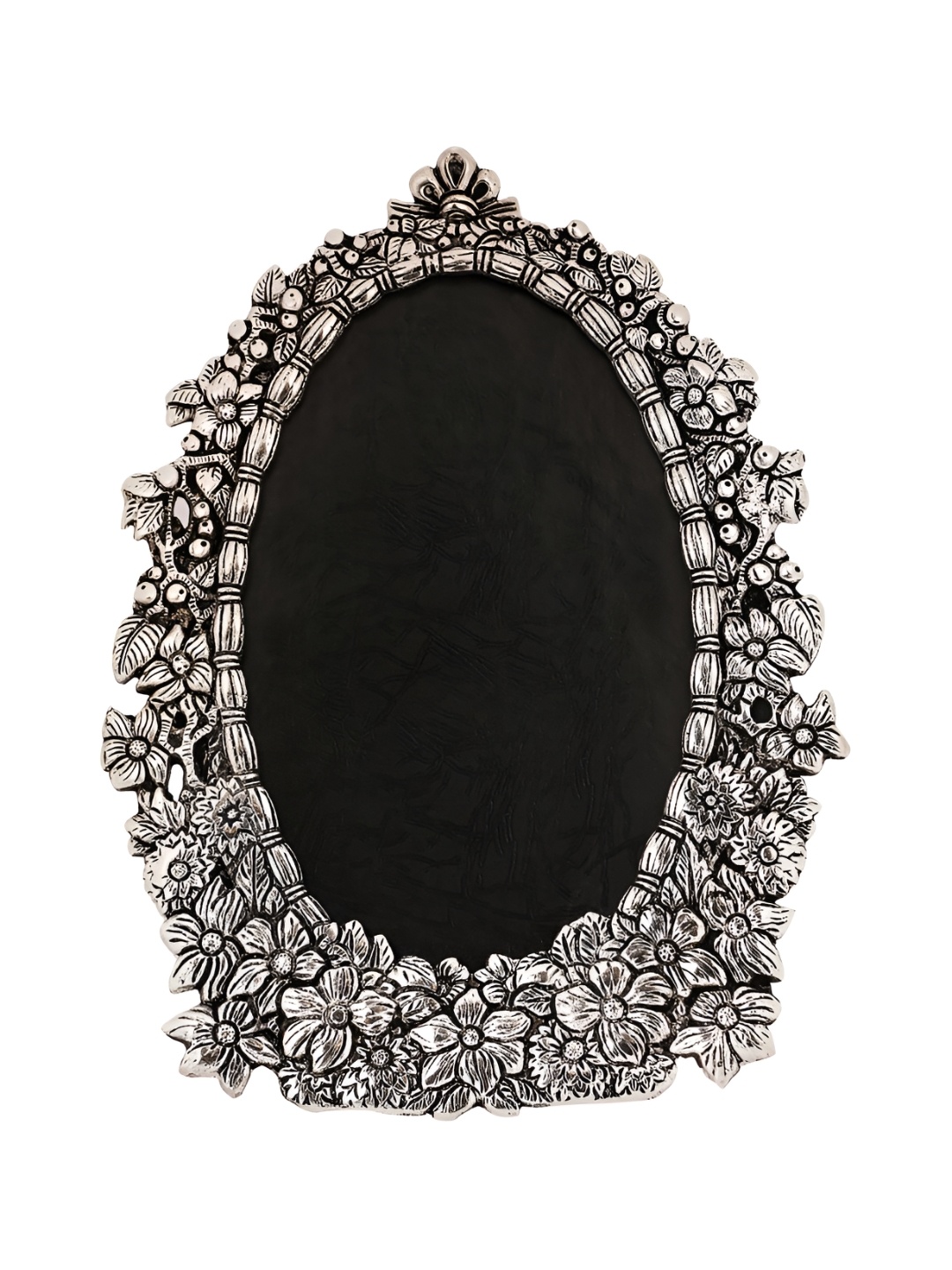 

NM Silver-Toned & Black Aluminium Oval Table Photo Frame