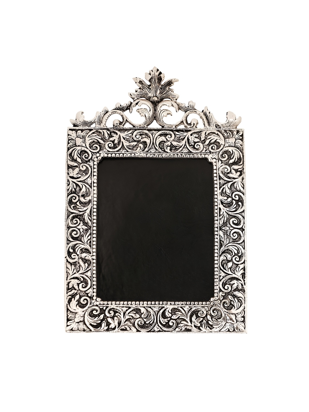 

NM Silver-Toned & Black Textured Aluminium Square Table Photo Frame