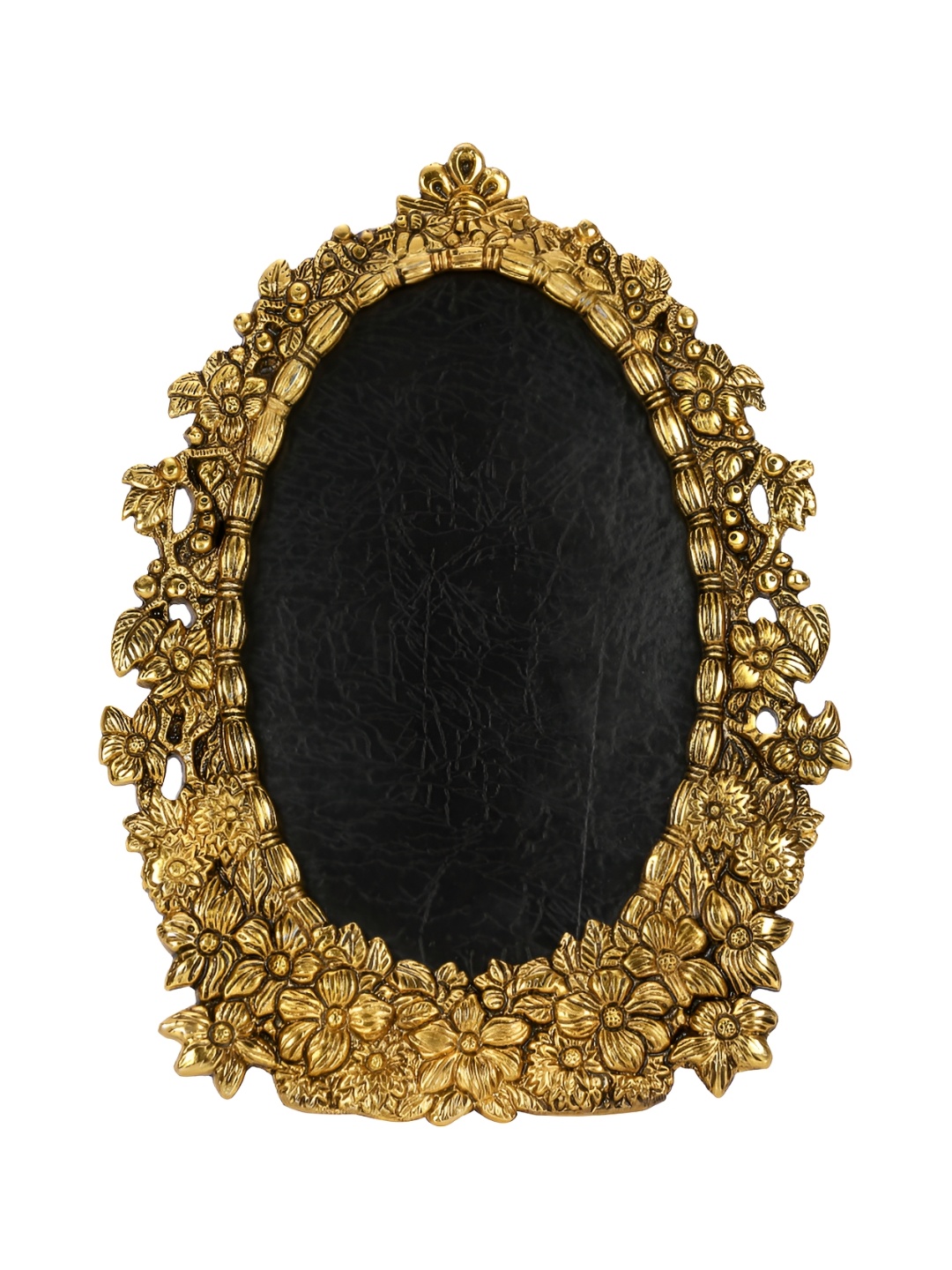 

NM Gold-Toned & Black Textured Aluminium Oval Table Photo Frame