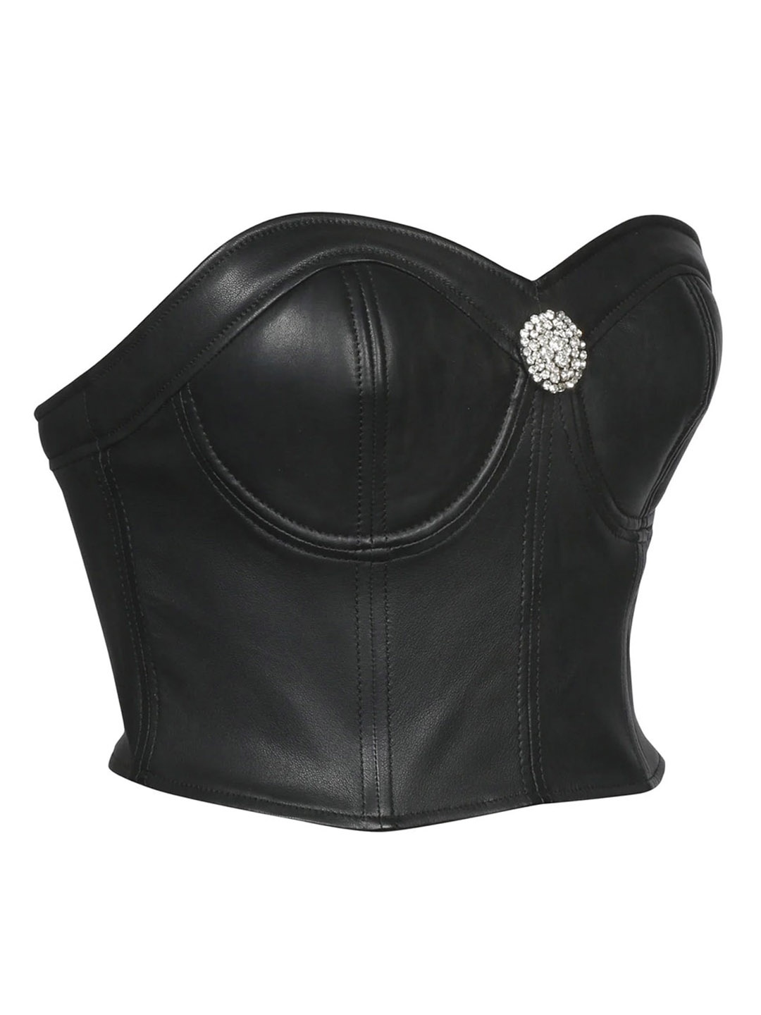 

Saint G Leather Water Resistant Jacket, Black