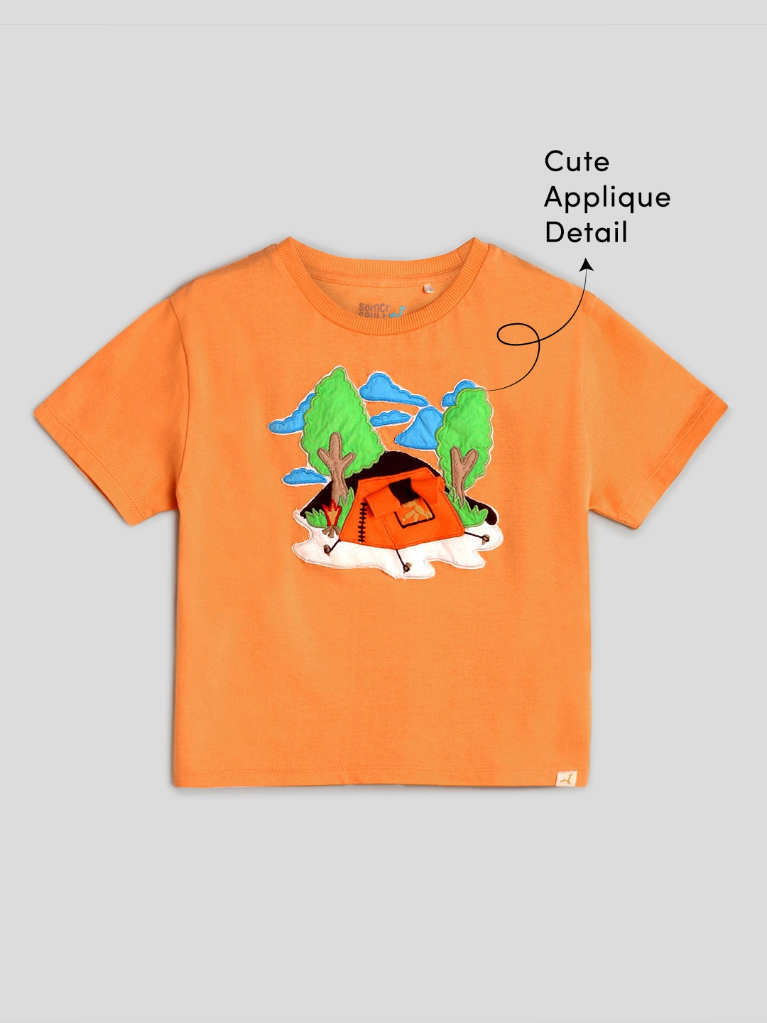 

Somersault Boys Graphic Printed Cotton T-shirt, Orange
