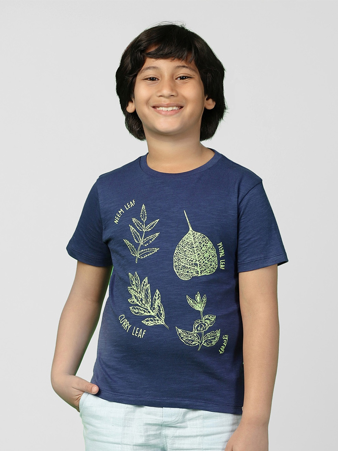 

Somersault Boys Graphic Printed Cotton T-shirt, Blue