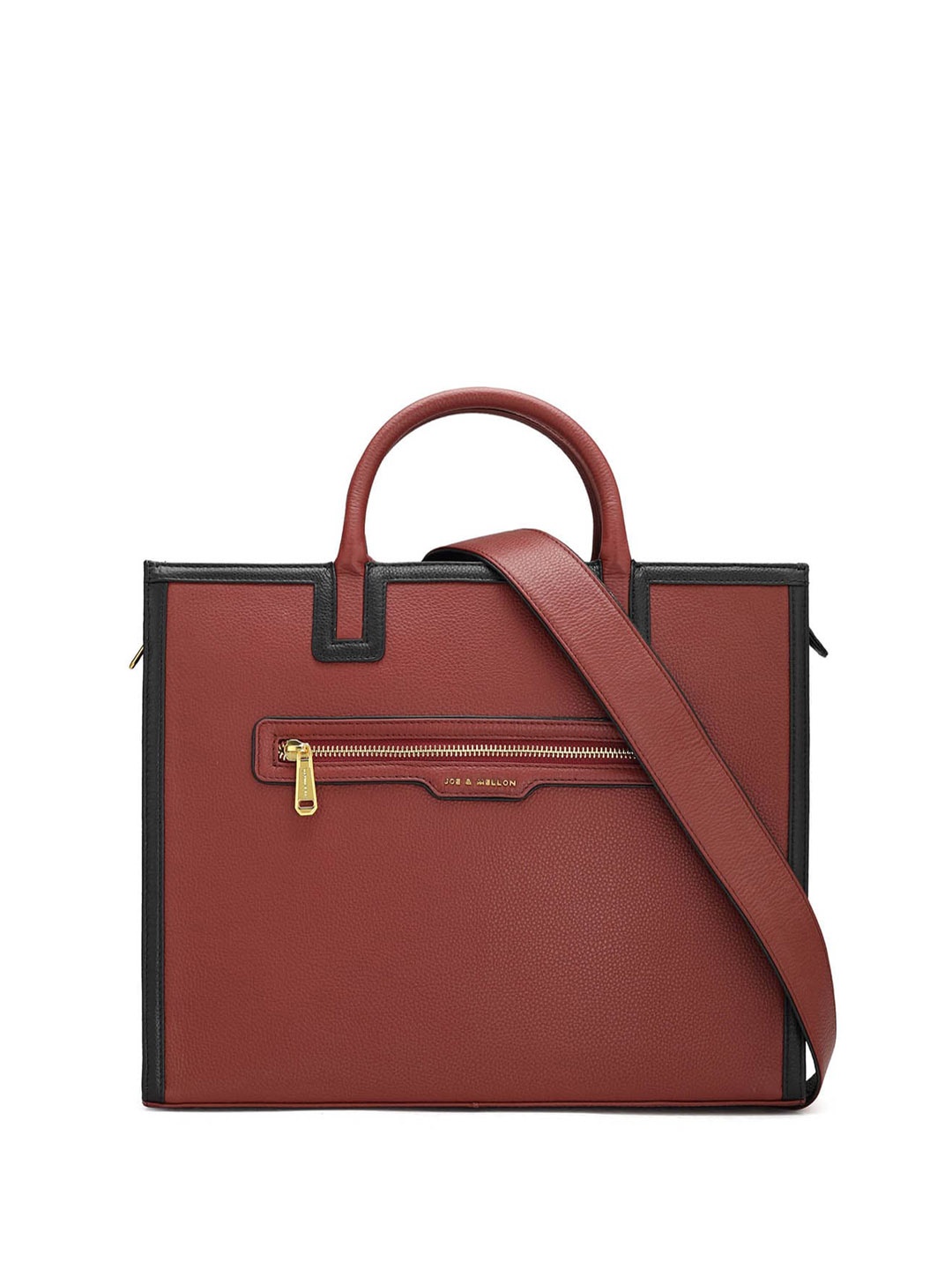 

Joe & Mellon Leather Structured Tote Bag, Burgundy