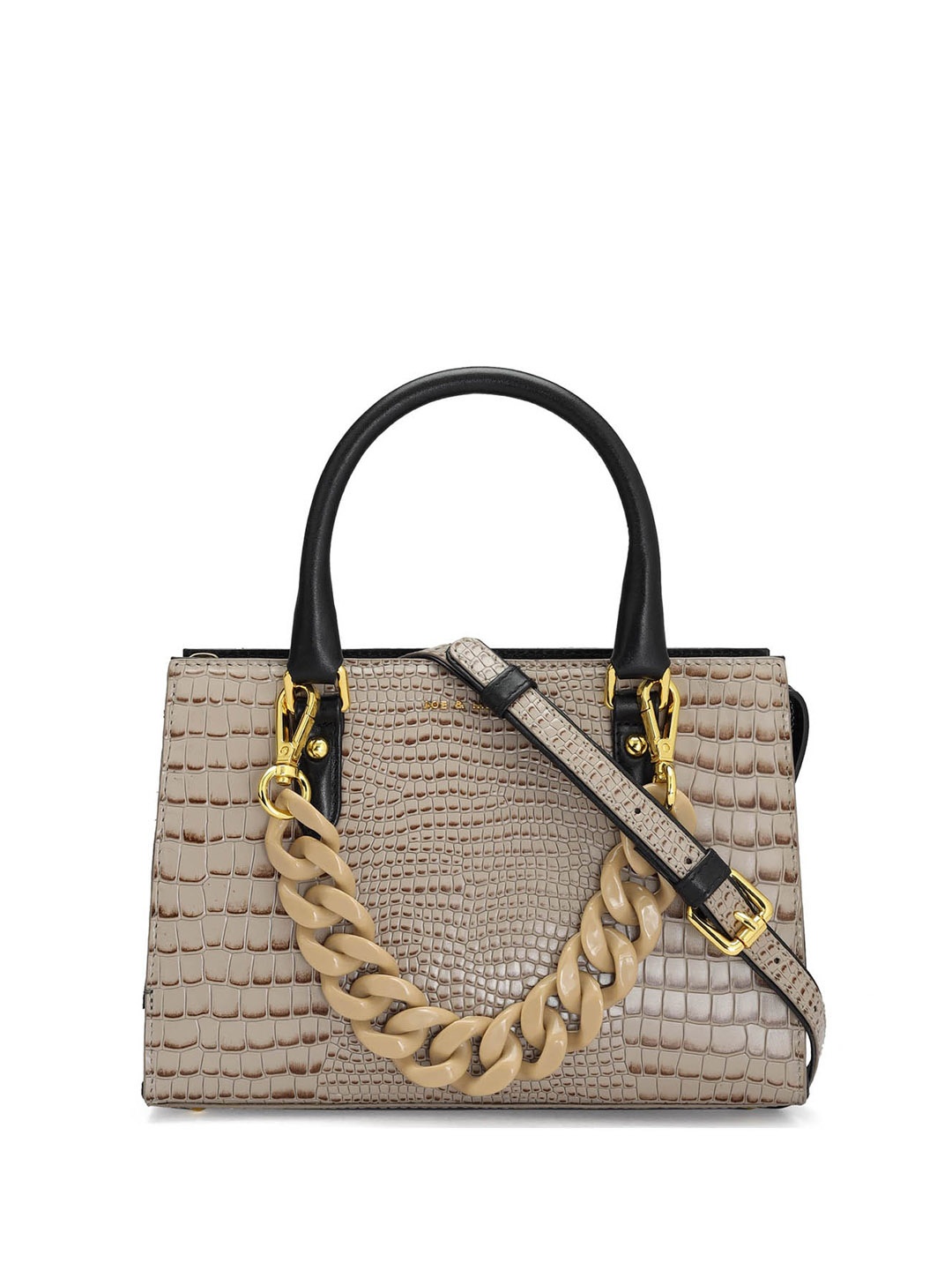 

Joe & Mellon Textured Leather Structured Tote Bag, Taupe